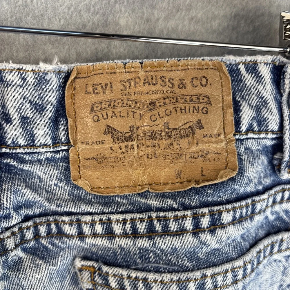 Vintage Acid Wash Levi's Jeans Mens 32x32 Baggy Straight Distressed Stained Read